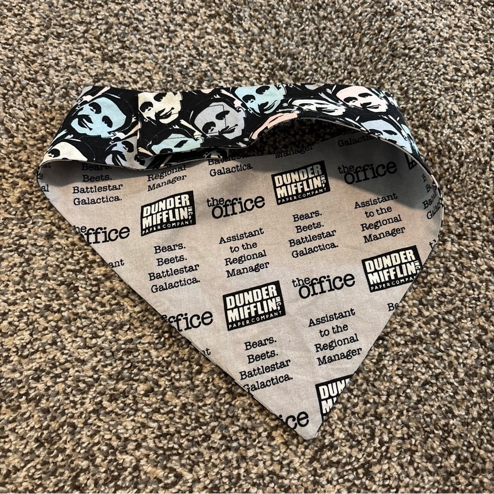 The Office Print Dog Bandana Michael Scott- Pet Accessory for small-med size - Picture 3 of 7